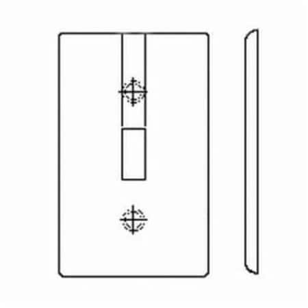 Leviton Wallplates Eb Wp 1G Sgl Outlet 1, 406 Dia 80704-E